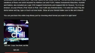 Sub Chill – Online Trap Drum Machine screenshot