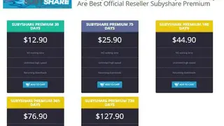 Subyshare screenshot