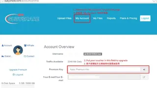 Subyshare screenshot