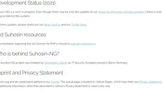 Suhosin screenshot