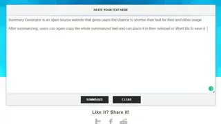 Summary Generator screenshot