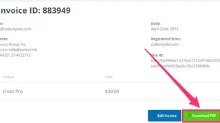 Sumo Invoices screenshot