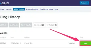 Sumo Invoices screenshot