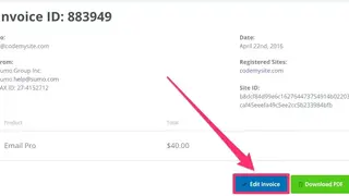 Sumo Invoices screenshot