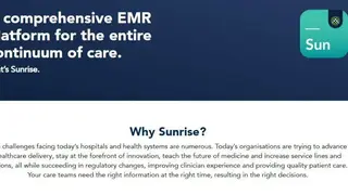 Sunrise EMR screenshot