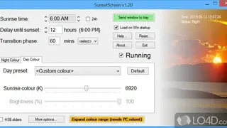 SunsetScreen screenshot