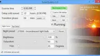SunsetScreen screenshot