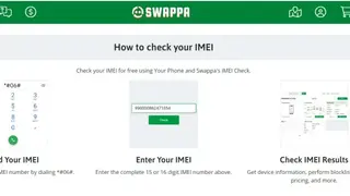 Swappa IMEI screenshot