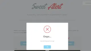 Sweet Alert screenshot