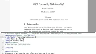 SwiftLaTeX screenshot