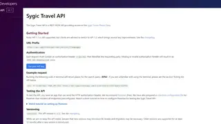 Sygic Travel API screenshot