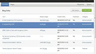 Symphony CMS screenshot
