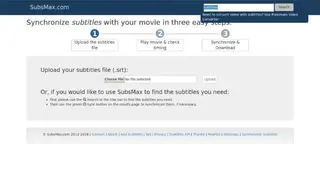 Synchronize Subtitles – SubsMax screenshot