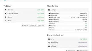 Syncthing screenshot
