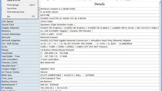 System Spec screenshot