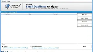 SysTools Email Duplicate Analyzer screenshot