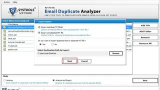 SysTools Email Duplicate Analyzer screenshot