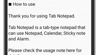 “Tab Notepad”! Switch notes quickly with tabs screenshot