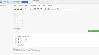 Table Generator screenshot