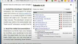Tabsets screenshot