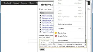Tabsets screenshot