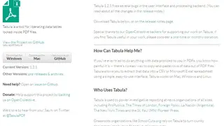 Tabula screenshot