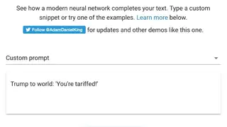 Talk to Transformer screenshot