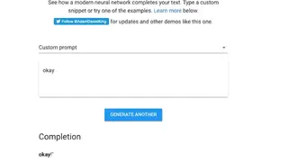 Talk to Transformer screenshot