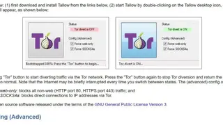 Tallow (TOR client) screenshot