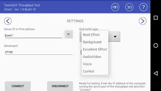 TamoSoft Throughput Test screenshot