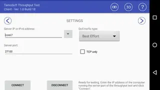TamoSoft Throughput Test screenshot
