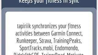 Tapiriik Sync screenshot