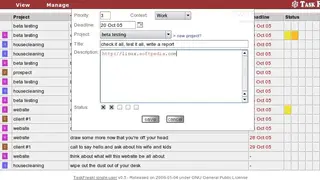 TaskFreak screenshot