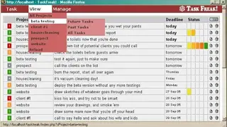 TaskFreak screenshot