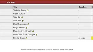 TaskFreak screenshot
