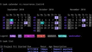 Taskwarrior screenshot