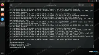 Tcpdump screenshot