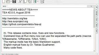 TEA Text Editor screenshot