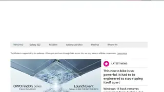 TechRadar screenshot
