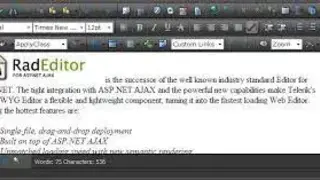 Telerik ASP.NET AJAX Editor screenshot