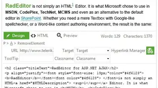 Telerik ASP.NET AJAX Editor screenshot