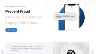 TeleSign SMS API screenshot