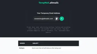 TempMail.altmails screenshot