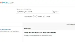 Tempmailo screenshot