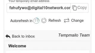 Tempmailo screenshot