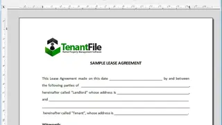 Tenant File Property Management screenshot