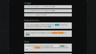 Termbin screenshot