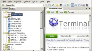 Terminals screenshot