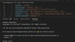 Terser screenshot