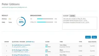 TestDome screenshot